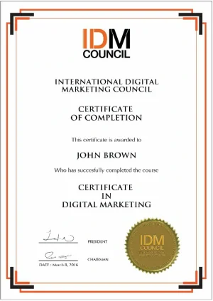 IDM Certificate