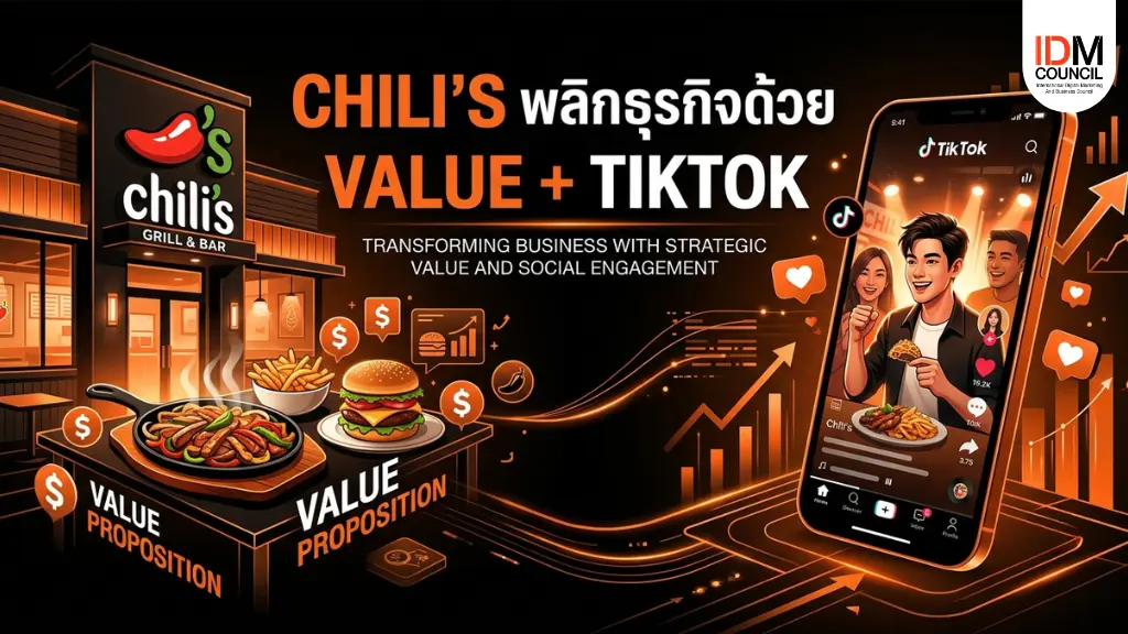 เจาะ restaurant marketing case study ของ Chili's ที่ดัน same-store sales +31% ด้วย value marketing + TikTok พร้อมบทเรียนสำหรับนักการตลาดไทย