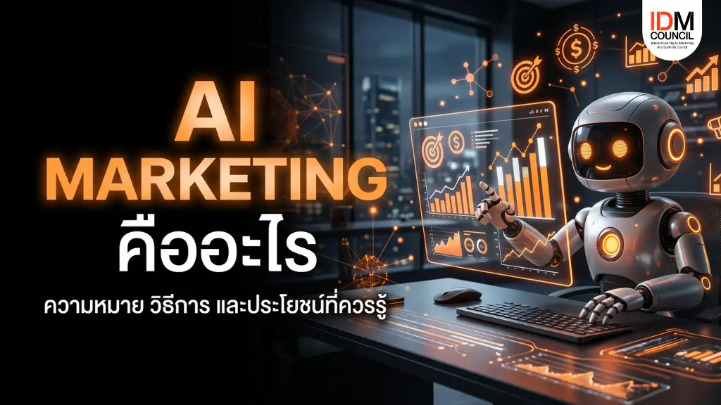 AI Marketing คืออะไร? ค้นพบวิธีใช้ปัญญาประดิษฐ์ทำการตลาด พร้อมอัปสกิลใช้ AI ทำ SEO, SEM และคอนเทนต์เพื่อเพิ่ม ROI สูงสุด