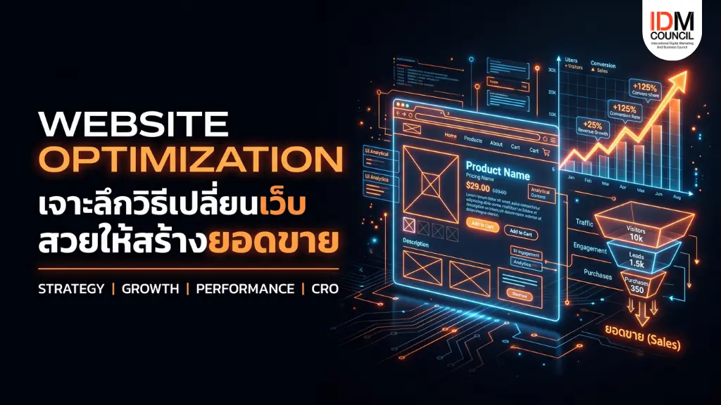 เลิกทำเว็บไซต์เพื่อเอาใจบอท! เจาะลึกกลยุทธ์ Website Optimization ปรับโครงสร้าง UX/UI ทลายกำแพง 25% Abandonment Rate เพื่อเปลี่ยน Traffic ให้เป็นลูกค้า